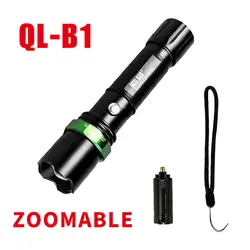 QINLE светодиодный аккумуляторный фонарь масштабируемый фонарик наружный свет для 3 AAA батарея Рыбалка Велоспорт водонепроницаемый фонарь