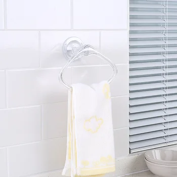 

A1 Free Punch plastic Towel Rack Bathroom Towel Rack Suction Cup Towel Hook Holder Towel Ring wx8241912