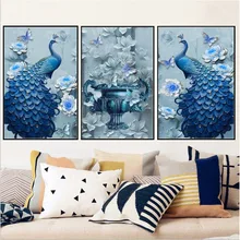 

Home Decoration Diamond Painting rhinestone Cross Stitch Peacock Diy Diamond Embroidery Floral Diamond Mosaic Wall Decor