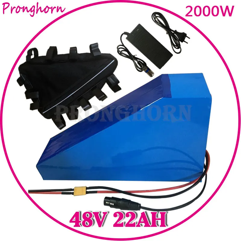Perfect US EU Free Fee 48V 22AH 1500W 2000W E-Bike Battery 48V 22AH Electric Bike Battery 48V Lithium Battery with 50A BMS 54.6V Charger 0