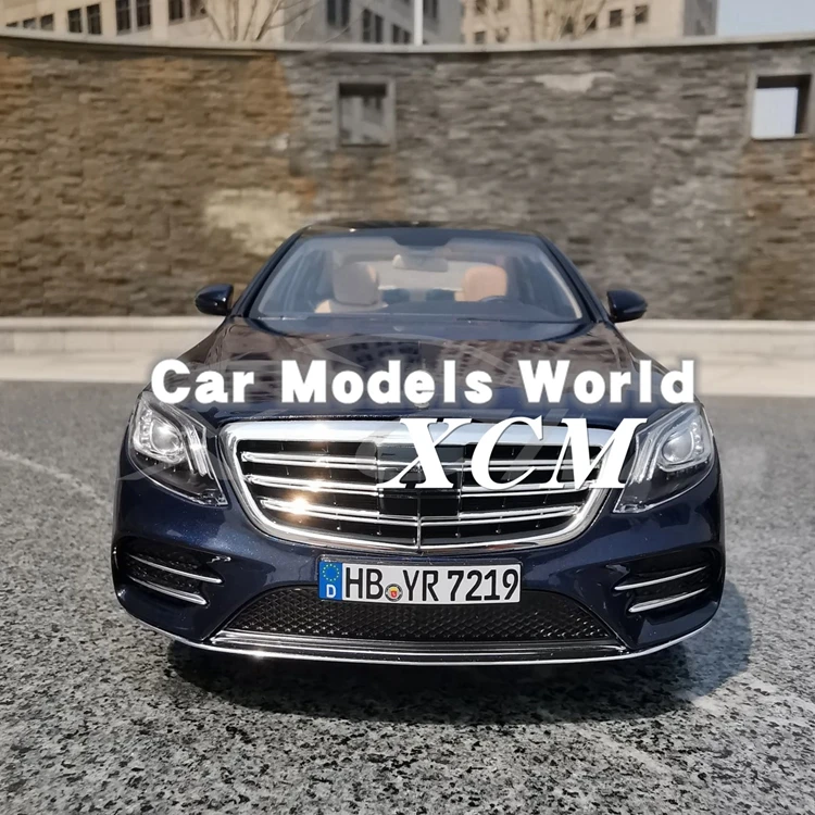 Литая модель автомобиля для Norev S-Class AMG-Line(синий) 1:18+ маленький подарок