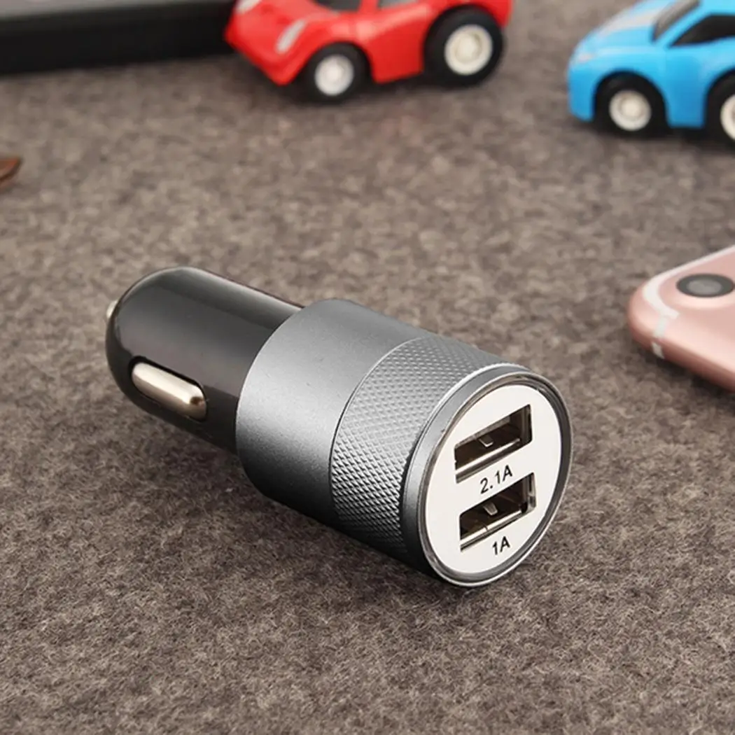 2 в 1 общий светодиодный двойной USB Зажигалка на электропитании Мини Автомобильное зарядное устройство