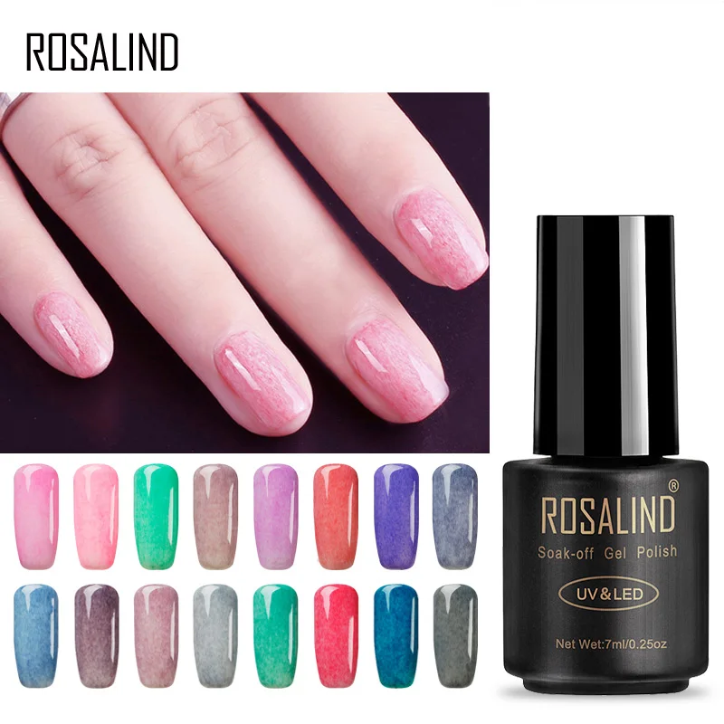 

ROSALIND 7ML Nail Polish Faux Fur Effect P01-26 Gel Nail Polish Nails Art UV LED Soak off Gel White lacquer Set For Manicure