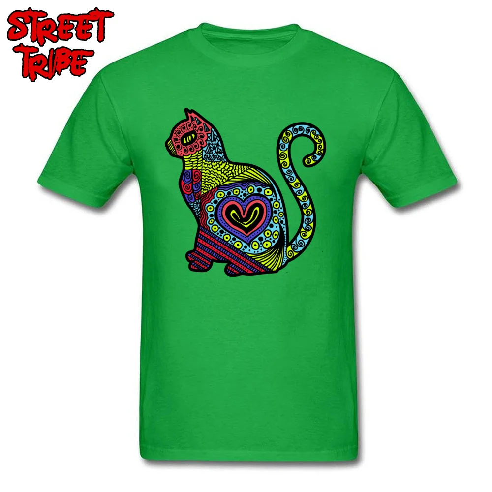 Cat Pop Group Short Sleeve Tops Shirts Summer O-Neck 100% Cotton Men Top T-shirts Group Tops Shirts Funny Drop Shipping Cat Pop green