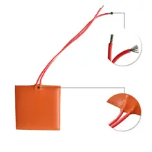 100X120 мм 10W 12V силиконовые подогреватель пусковой площадки с клейкой лентой 3M