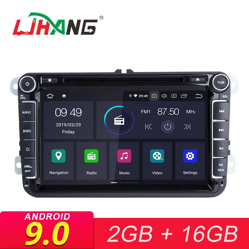 

LJHANG 2 Din Android 9.0 Car DVD For VW Volkswagen SKODA GOLF 5 6 POLO PASSAT B6 JETTA TIGUAN GPS WIFI Multimedia Stereo IPS USB
