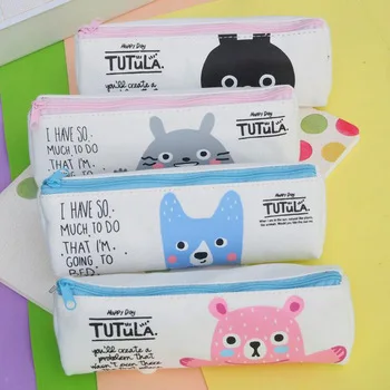 N47 Cute Kawaii Cute Tutula Totoro Canvas Pen Bag Pencil Stationery School Office Supply Storage Case Student Gift Rewarding