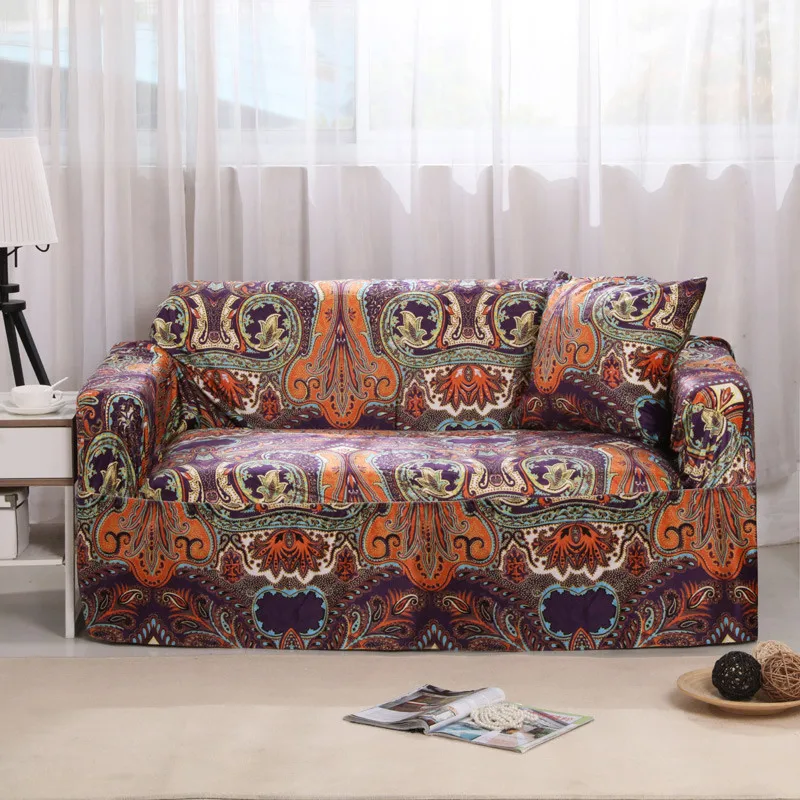 Enipate Bohemian Sofa Cover Print Elastic Sofa Slipcover Protector