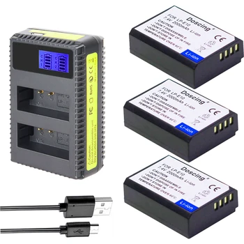

Doscing 3Pcs LP-E10 LP E10 LPE10 Camera Battery + LED USB Dual Charger for Canon EOS 1100D 1200D 1300D Kiss X50 X70 X80 Rebel T3