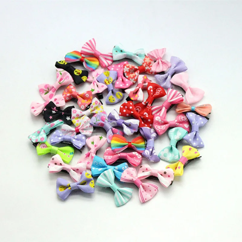 100pcs/ Lot Hair Accessories Small hair clips for girls Mini 3cm Bow