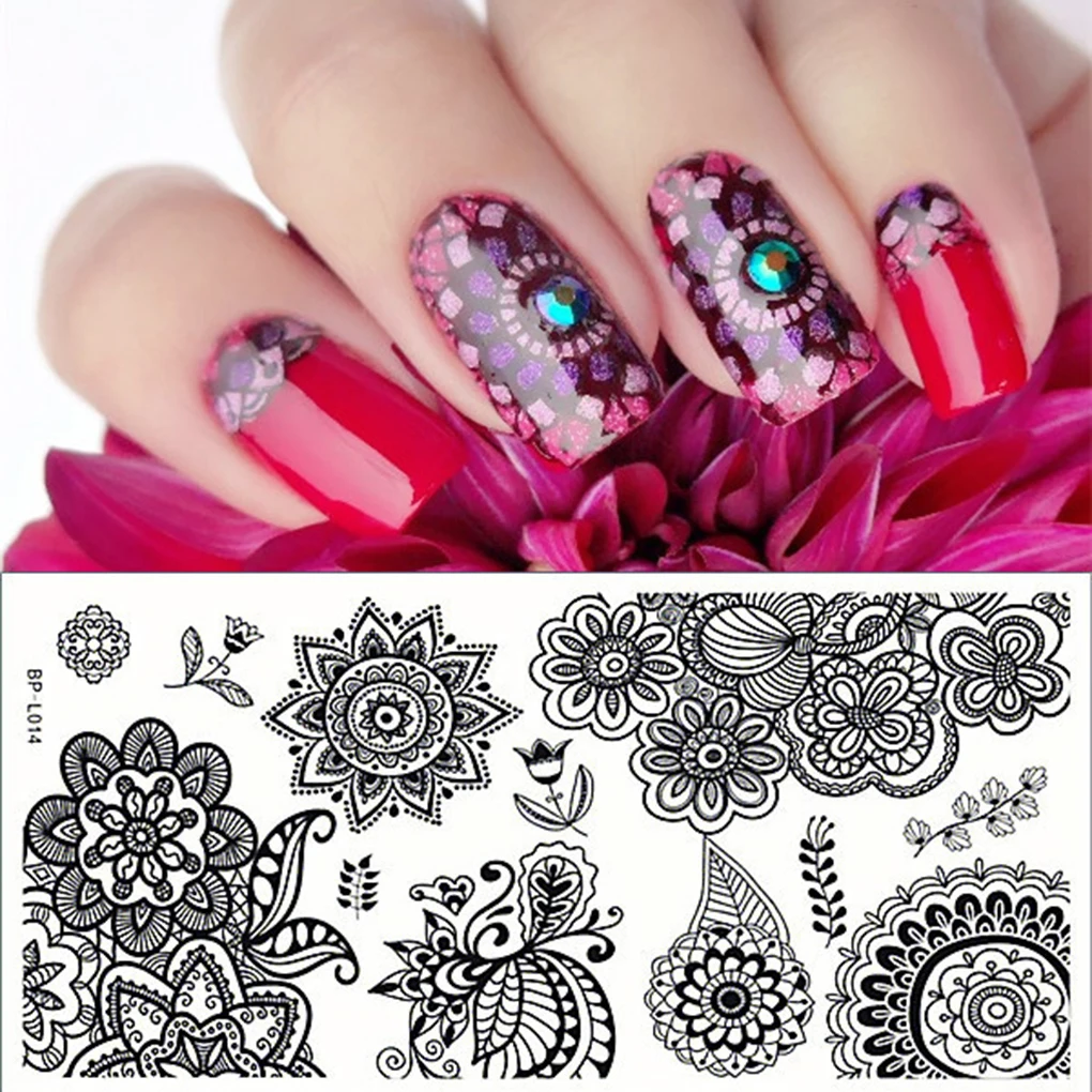 

Hot Sale Geometry Rectangle Stamping Template Geometric Pattern DIY Manicure Nail Art Stamp Image Plate Set