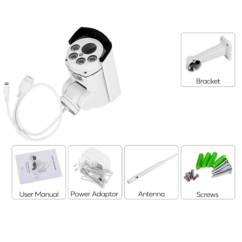 OwlCat HD 1080 P PTZ IP Камера WI FI открытый 5X зум Автофокус 2 7 13 5 мм len видеонаблюдения 2MP ИК