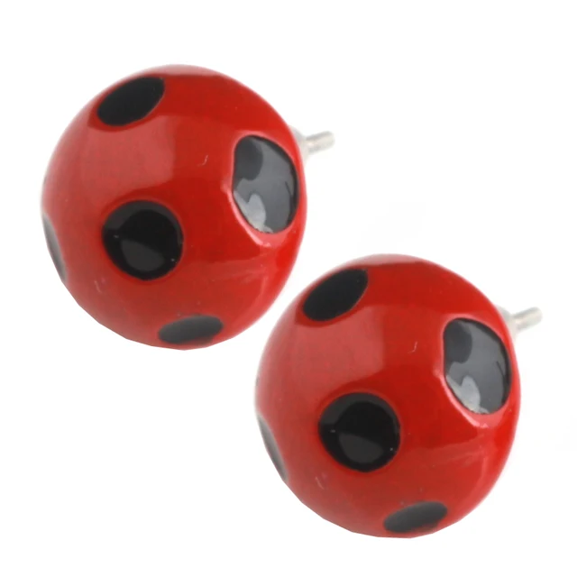 Fashion Red Enamel Miraculous Ladybug Earrings S Fashion Red Enamel Miraculous Ladybug Earrings S Cat Noir Cartoon Anime Jewelry Gifts