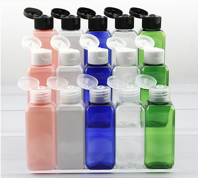 miniature clear glass flip top bottles