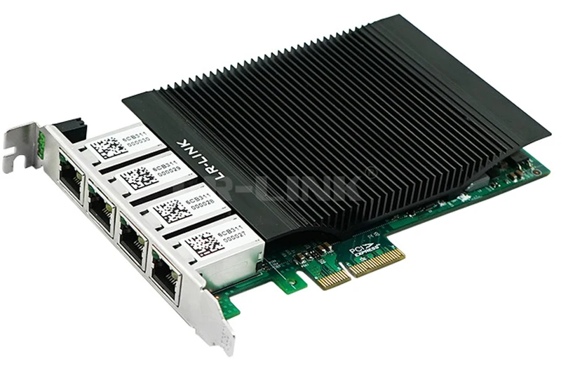 PCI Express x4 Quad Port 802.3at PoE Gigabit Vision Frame Grabber Card (Based on Intel I350)