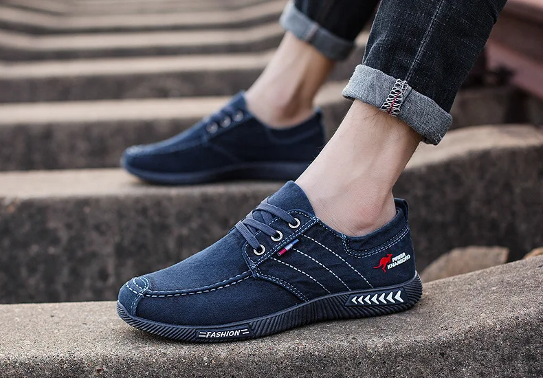 Men's Vulcanize Shoes Casual Men's Denim Canvas Breathable Men Shoes Fashion Male Sneakers Chaussure Homme Zapatos De Hombre