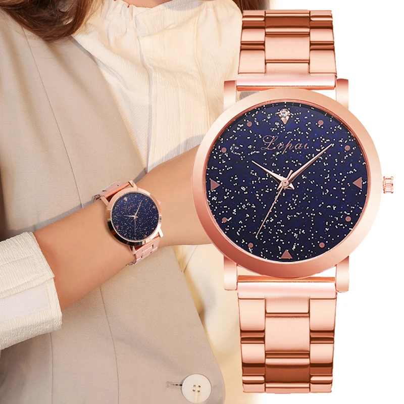 

Lvpai Brand Luxury Stainless Steel Dress Watches For Women Quartz Clock Fashion Ladies Creative Bracelet Sports Watch relogio