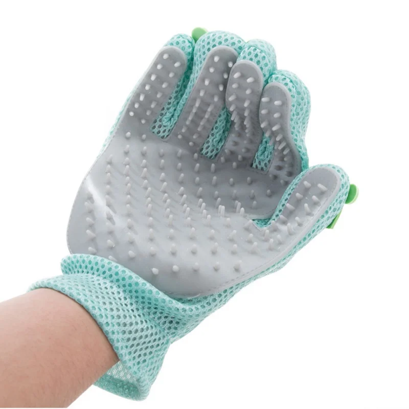 

Silicone Pet Hair Glove Comb Pet Cat Grooming Cleaning Glove Hand Hair Removal Brush Promote Blood Circulation