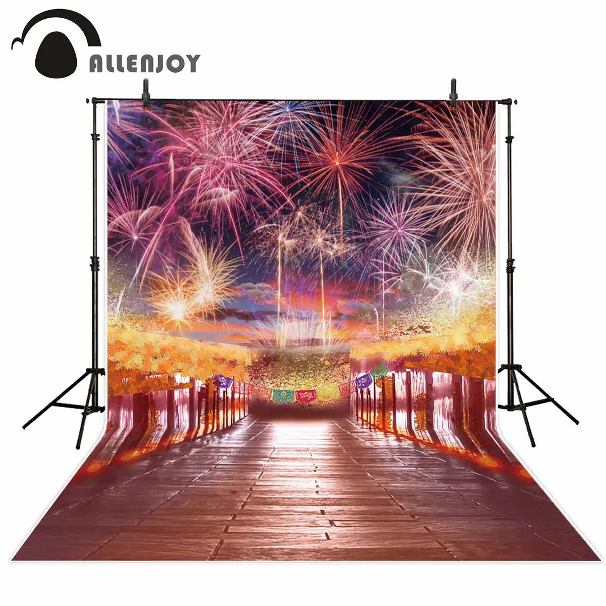 Allenjoy фон для фотосессии мексиканский карнавал фейерверк мост Новогодняя