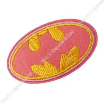 

BATMAN PINK TV Movie Costume Embroidered Emblem punk rockabilly applique sew on/ iron on patch