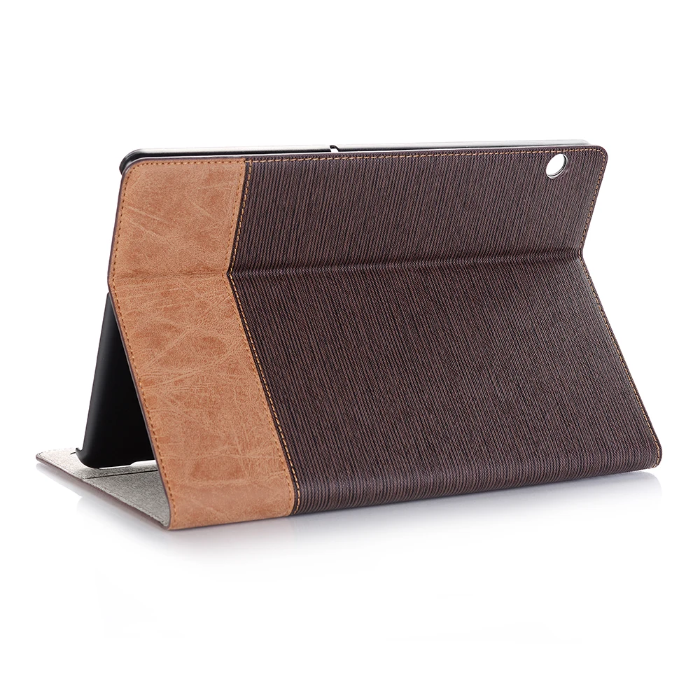 

Slim Cross Flip Stand Leather Skin Shell Capa Coque Cover Funda Case For Huawei MediaPad T5 10 AGS2-W09/L09/L03/W19 + Film + Pen