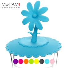 ME.FAM, новинка, 1 шт., милый 3D кружевной цветок, Подсолнух, силиконовая крышка для чашки, 10,5 см, уплотнитель для пыли, крышка для стеклянной керамической пластиковой кружки