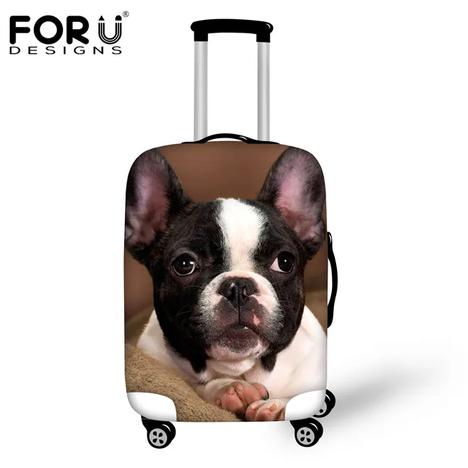 FORUDESIGNS анти-воздуховод Водонепроницаемый туристический багажный Защитный чехол 3D Бостон-терьер собака эластичный S/M/L чемодан чехол для чехлов - Цвет: H2651