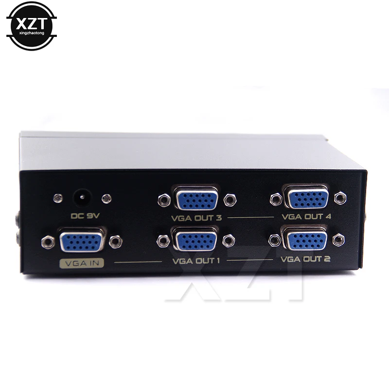 1 шт. 4 порта VGA сплиттер HD VGA Видео обмен 1-в-1-4-out 350 МГц 15HDF 60 м высокая частота 2048*1536 источник питания