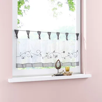

new arrival table top Terri Wong yarn embroidery kitchen Half-curtain,roman a small coffee tulle,decoration short curtains