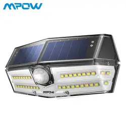 Mpow 40 светодиодный солнечный свет уличный датчик движения огни 24.5% высокоэффективных Панели солнечные IP66 Водонепроницаемый 270 супер