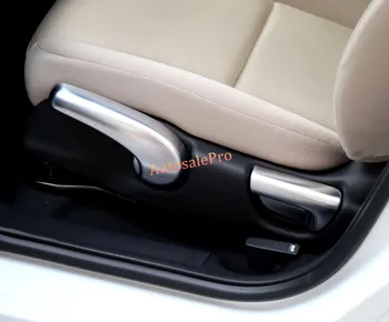 

For Honda City 2014 2015 2016 Chrome Interior Seat Adjustment Switch Button Cover Trim 3pcs car accessories