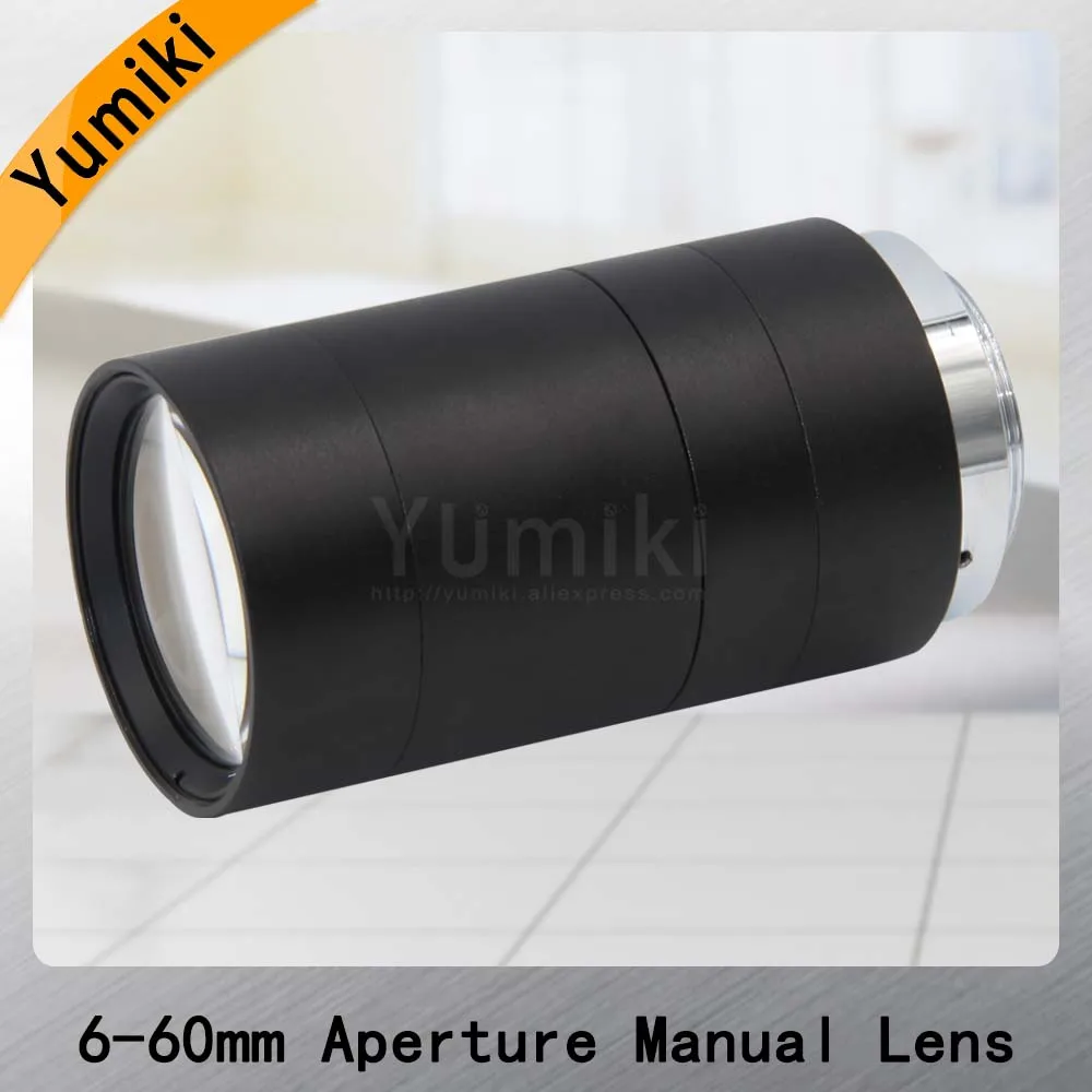 Yumiki 6-60 мм 1/" CS объектив для камеры видеонаблюдения IR F1.6 ручной зум Ручной ИРИС для IP CCTV CCD камеры