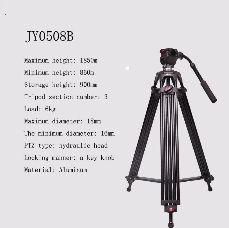 PROGO JIEYANG JY0508B JY-0508B 6 кг высота 185 см профессиональный видео штатив/Dslr видео штатив с демпфирующей головкой для видео