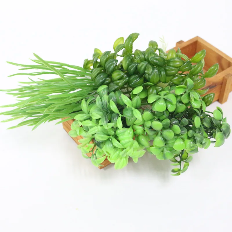 Flone Mini Artificial Plastic Plant Simulation Little Sapling Fake Plant Flower Home Party Office Garden Decor Plant (4)