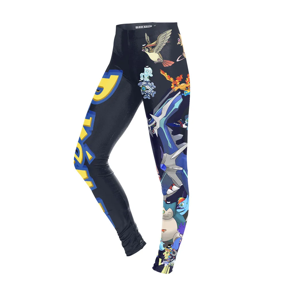 amazon leggings FCCEXIO Simple Cartoon Pokemon GO Designs Gray Female Leggings Spring Casual Women's Stretch Legging Soft Jegging Fitness Legins faux leather leggings