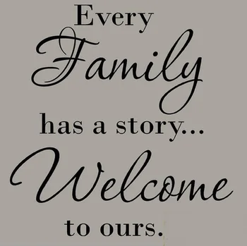 

Every Family Has A Story Welcome To Ours Wall Decal Wall Art Family Wall Quote Home Decoration