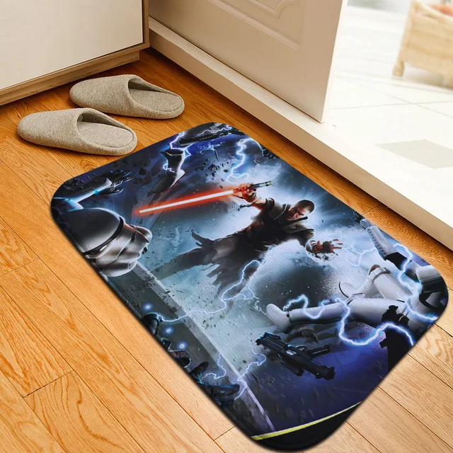 Mats Anti Slip Floor Mat Star Wars Yoda stormtroopers Printed Pattern Carpet Rug for Bathroom
