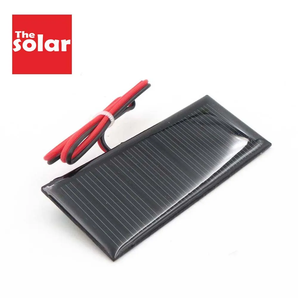 

5.5 V 70 mAh Solar Panel DIY Battery Charger Powerbank Small Mini Solar Cell Connect LED cable toy 5.5V Volt 5v