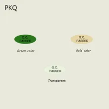 QC наклейке Стикеры пользовательские метки Стикеры QC прошло Стикеры s 2700 шт./лот зеленое золото прозрачный овальный Форма метки 5,29