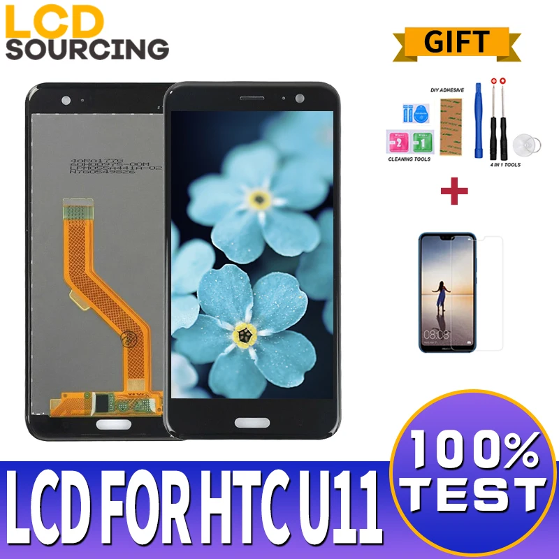 ЖК дисплей 5 дюйма для HTC U11 сенсорный экран с рамкой и дигитайзером в сборе