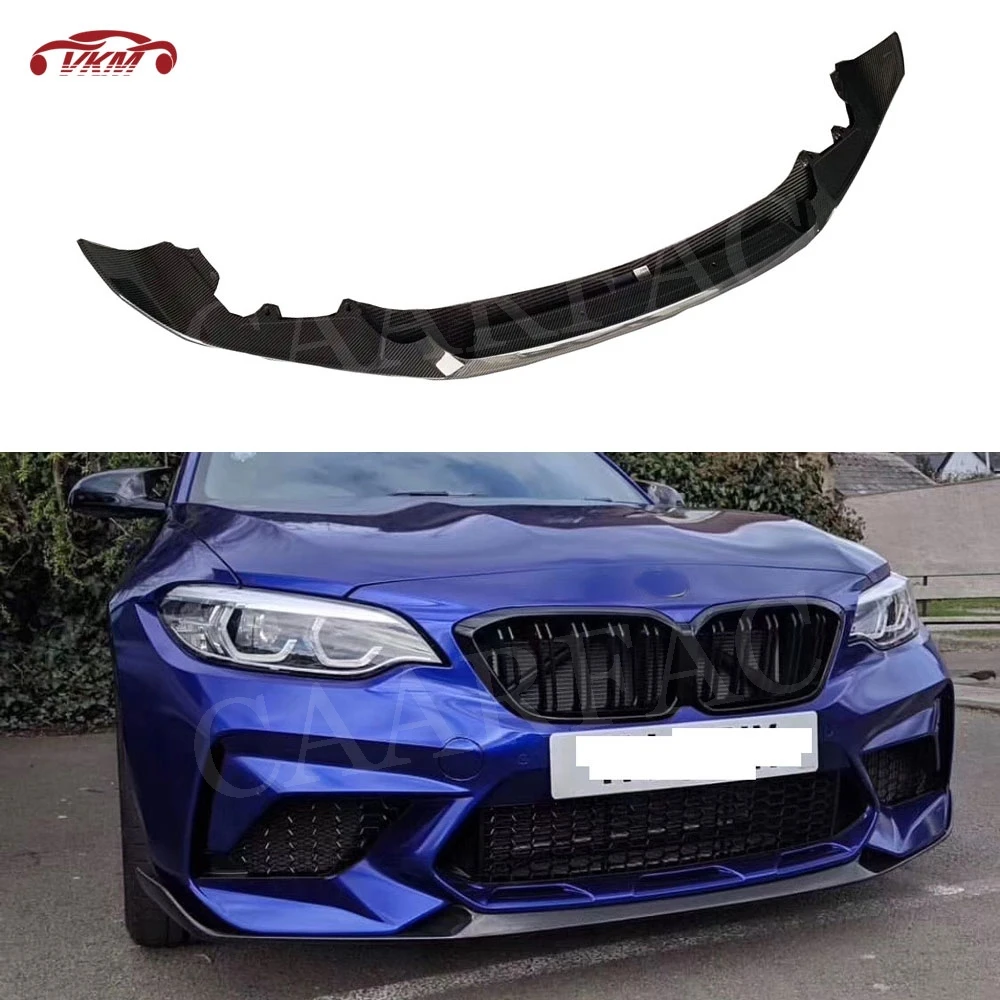 Передний нижний спойлер для губ из углеродного волокна BMW 2 серии F87 M2C 2017 2018 2019 МП