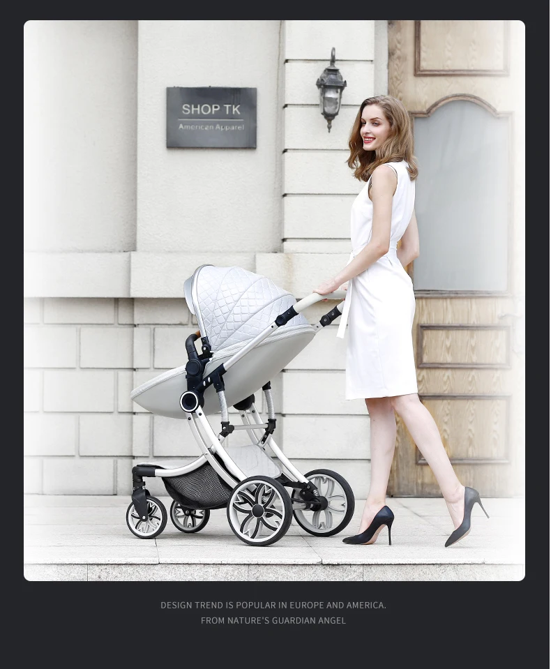 Best Baby stroller can sit and fold light and high landscape two-way newborn shock absorber four-wheeled child 2 in 1  baby stroller 7