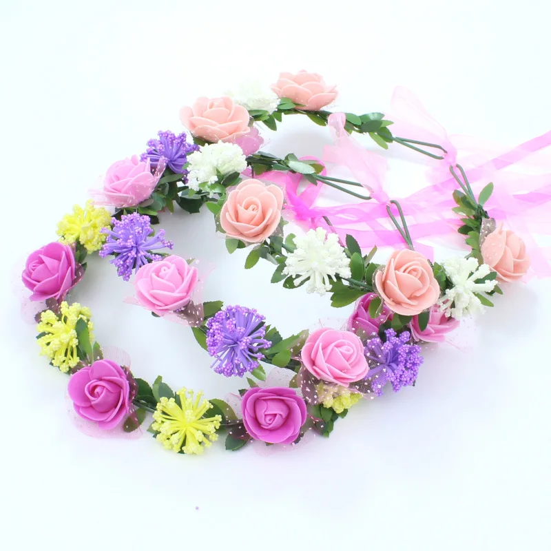 

1pc New Garland Christmas Hawaii Headwear Wedding Party Bridesmaid Wreath Decoration Kids Birthday Decorations Wreaths Decors