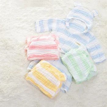 

6 layers muslin cotton children bathrobe baby bathrobe girls kids pajamas stripe baby bathrobe sleeping bag soft kids bathrobes