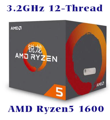 

New amd ryzen 5 1600 x cpu 3.6GHz Six-Core Twelve-Thread 95W processador Socket AM4 Desktop Processor with seal new original box