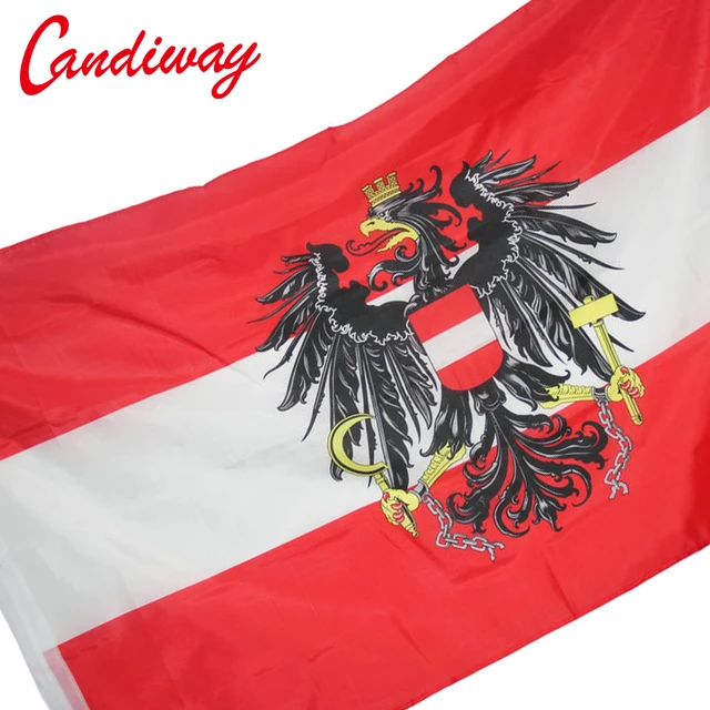 candiway percent polyester printed austria eagle flags decoration