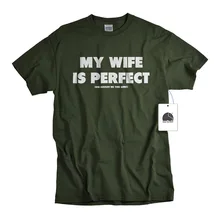 EnjoytheSpirit забавная футболка моя жена идеальная она покупала мне эту рубашку Летние повседневные футболки размера плюс топы с принтом