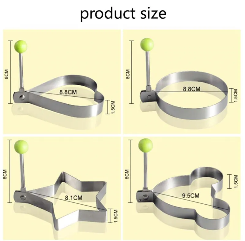 Нержавеющая сталь, форма для жарки яиц в виде форма для печенья кольца пресс-формы "сделай сам" Кухня Пособия по кулинарии инструменты для обжаривание яиц инструменты омлетная форма