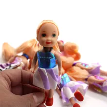 Subcluster Random 10 Pcs Mini Kelly For Barbies Sister Kelly Doll Dollhouse Accessories fashion pink assembly dinner room kindergarten mini furniture high chair for barbie sister kelly 1 12 doll dollhouse accessories