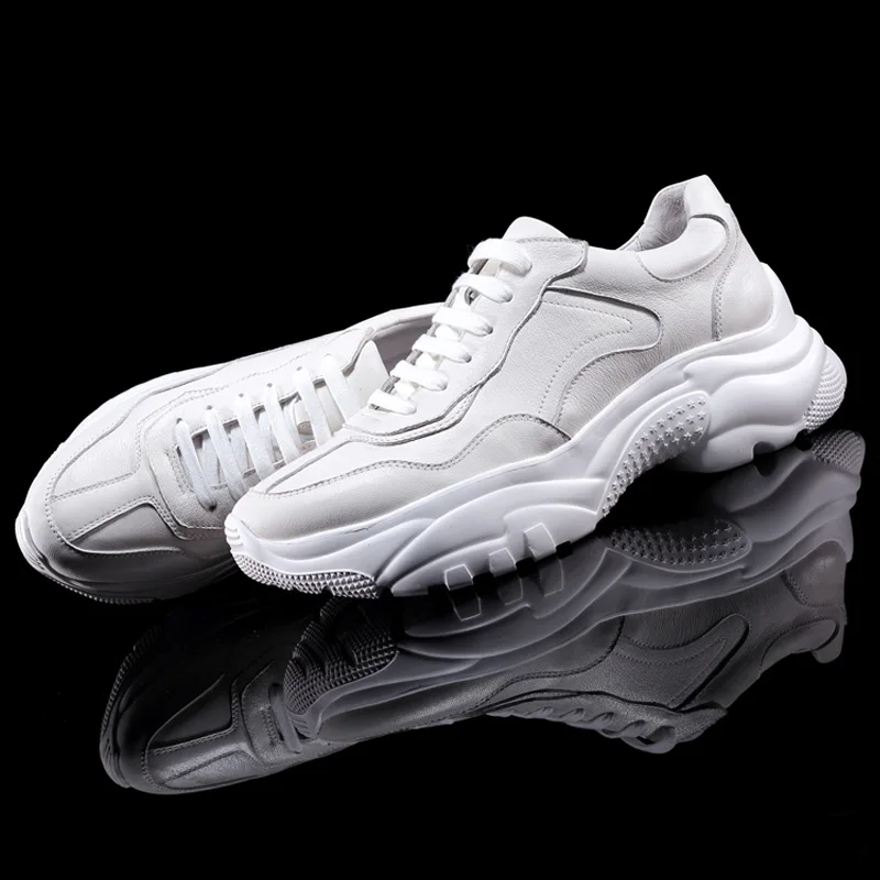 

Vintage sneakers 2018 Brand lightweight breathable Cowhide men casual shoes sneakers white shoe male size 38-44 free shipping